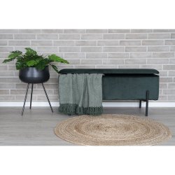 House Nordic - Watford Bnk, grn velour 95x36,5x46 cm