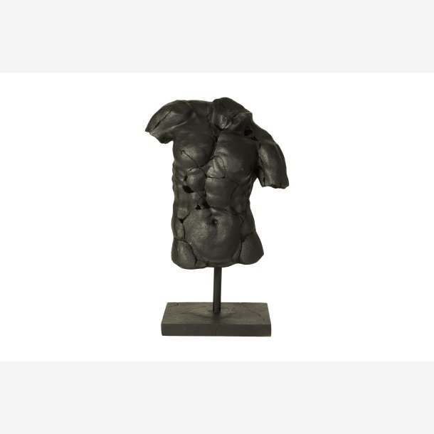 Speedtsberg - Figur Mandlig Torso m/fod Sort Poly B: 40 D: 23 H: 65 cm.