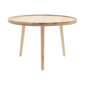 Villa Collection - Ebern rundt sofabord Hvidpigmenteret massiv Eg D:70,5 H: 44,5cm. UDSTILLINGSMODEL