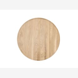 Villa Collection - Ebern rundt sofabord Hvidpigmenteret massiv Eg D:70,5 H: 44,5cm. UDSTILLINGSMODEL