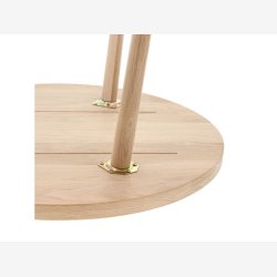 Villa Collection - Ebern rundt sofabord Hvidpigmenteret massiv Eg D:70,5 H: 44,5cm. UDSTILLINGSMODEL