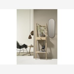 Villa Collection - Ebern rundt sofabord Hvidpigmenteret massiv Eg D:70,5 H: 44,5cm. UDSTILLINGSMODEL