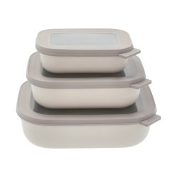 Mepal - Cirqula opbevaringsbokse st m/3 stk. Nordic White