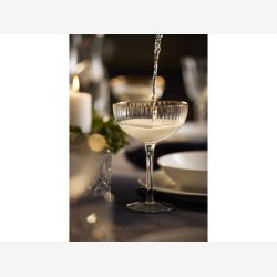 Lyngby Glas - Palermo Gold Cocktail/champagne glas 31,5cl 4 pak