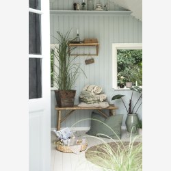 Ib Laursen rattan hylde m/ 3 knager B: 50 H: 25 D: 25