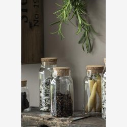 Ib Laursen - Opbevaringsglas m/korkprop 330ml. H: 16 cm  : 6,2 cm