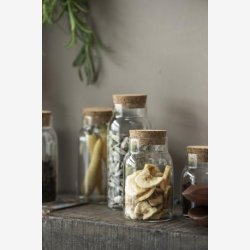 Ib Laursen - Opbevaringsglas m/korkprop 330ml. H: 16 cm  : 6,2 cm