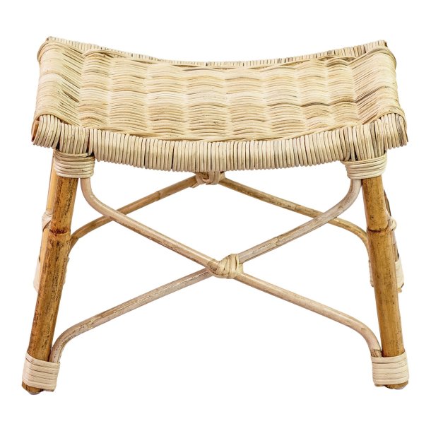 House Nordic - Arbo taburet i rattan, 55x36x45 cm