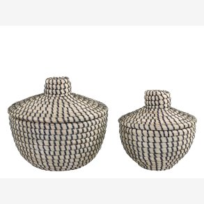 Chic Antique - Kurv i sgrs Natur og Sort