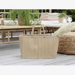 Chic Antique - Strandtaske af palmeblade B: 24 L: 40 D: 19 cm. 