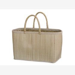 Chic Antique - Strandtaske af palmeblade B: 24 L: 40 D: 19 cm. 