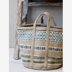 Chic Antique - Kurvetaske m/hndtag H: 40 L: 40 B: 40 cm. opal Jute