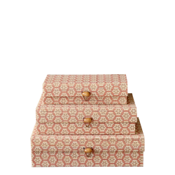 Chic Antique - �ske Bambus Firkant Koral blush/lys natur
