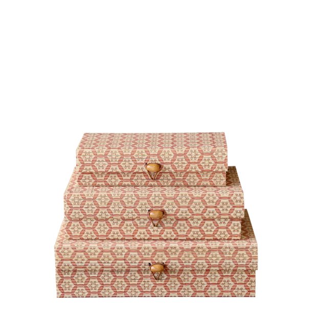 Chic Antique - �ske Bambus Firkant Koral blush/lys natur