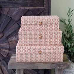 Chic Antique - �ske Bambus Firkant Koral blush/lys natur