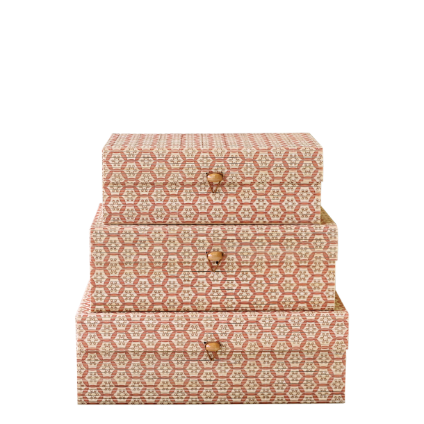 Chic Antique - �ske Bambus Firkant Koral blush/lys natur
