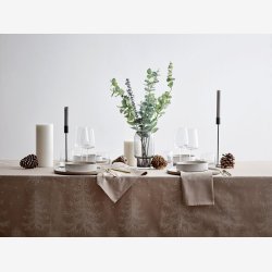 Sdahl Winterland dug Taupe/grn 150x270 cm. 