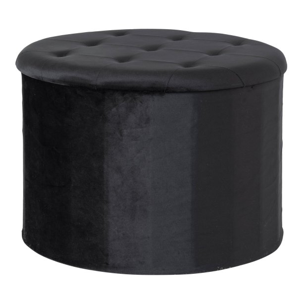 House Nordic - Turup puf, sort velour