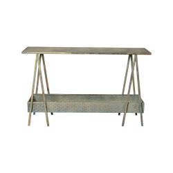 Konsolbord m/hylde 125x35x77cm i metal