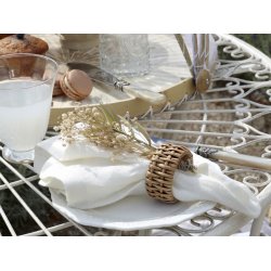 Chic Antique - Servietring st af 4 i rattan - H2,5 5,5 cm