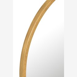 J-Line - Rundt Spejl Guld Jern/Glas 50x50x2cm.