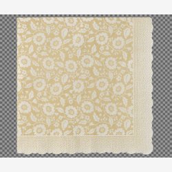 Maileg - Servietter m. Blomsterprint Gul 15x15cm. 20 stk.