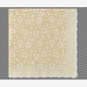 Maileg - Servietter m. Blomsterprint Gul 15x15cm. 20 stk.