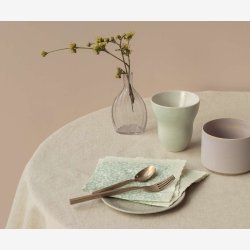 Maileg - Servietter m. Blomsterprint Mynte 15x15cm. 20 stk.