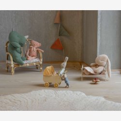 Maileg - Kaninbamse m. sl�jfe Latte H:27cm. Polyester