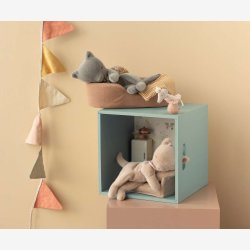 Maileg - Sovende Killingebamse Creme fersken B:35cm. Polyester