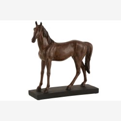 J-Line - Hest figur poly Brun H: 36 L: 35 B: 11,5 cm. 