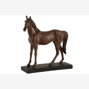 J-Line - Hest figur poly Brun H: 36 L: 35 B: 11,5 cm. 