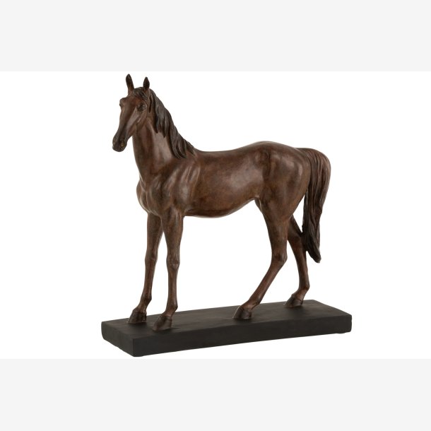 J-Line - Hest figur poly Brun H: 36 L: 35 B: 11,5 cm. 