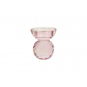 Speedtsberg - Krystal lysestage rosa H9cm.