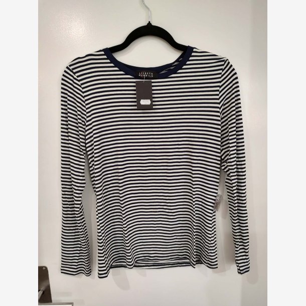 T-Shirt Strib Denim/Hvid Onesize 95%viscose, 5%elestan