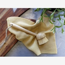 Chic Antique - Eternal Karklud perlestrikket bomuld Honning 25x25 cm. 