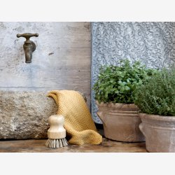 Chic Antique - Eternal Karklud perlestrikket bomuld Honning 25x25 cm. 