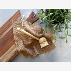 Chic Antique - Eternal Karklud perlestrikket bomuld Kamel 25x25 cm. 