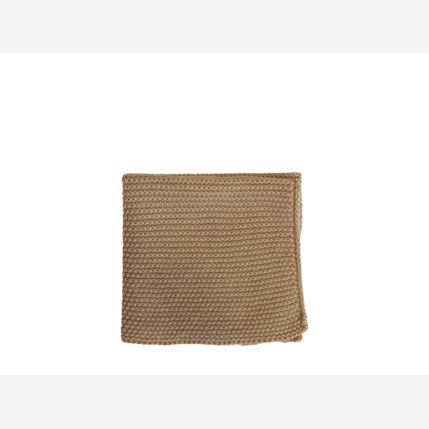 Chic Antique - Eternal Karklud perlestrikket bomuld Kamel 25x25 cm. 