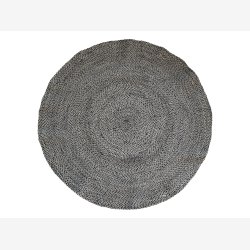 Chic Antique - Gulvtppe rundt Jute : 160cm. Natur/Sort