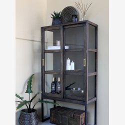 Chic Antique - Gulvtppe rundt Jute : 160cm. Natur/Sort