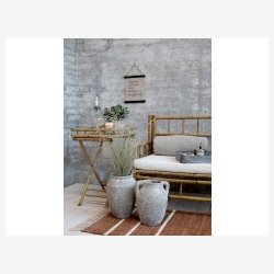 Chic Antique - Kludetppe m/striber L: 160 B: 70 cm. Brun