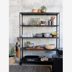 Chic Antique - Gulvtppe Bomuld L: 160 B: 75 cm. Sort