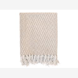 Chic Antique - Aix Plaid af overskudsgarn Latte 150 x 130 cm. 