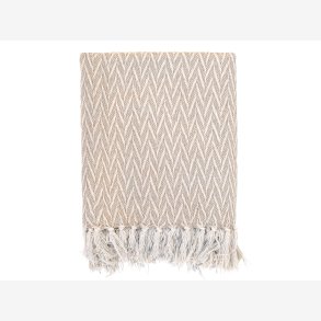 Chic Antique - Aix Plaid af overskudsgarn Latte 150 x 130 cm. 
