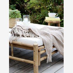 Chic Antique - Aix Plaid af overskudsgarn Latte 150 x 130 cm. 