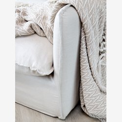 Chic Antique - Aix Plaid af overskudsgarn Latte 150 x 130 cm. 