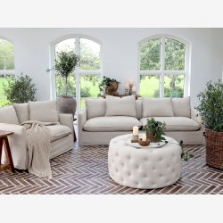 Chic Antique - Aix Plaid af overskudsgarn Latte 150 x 130 cm. 