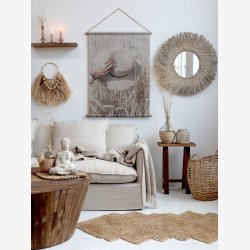 Chic Antique - Aix Plaid af overskudsgarn Latte 150 x 130 cm. 