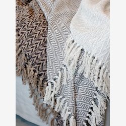 Chic Antique - Aix Plaid af overskudsgarn Gr 150 x 130 cm. 